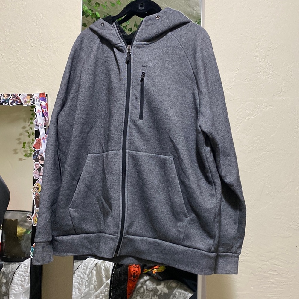 Fur zip up hoodie